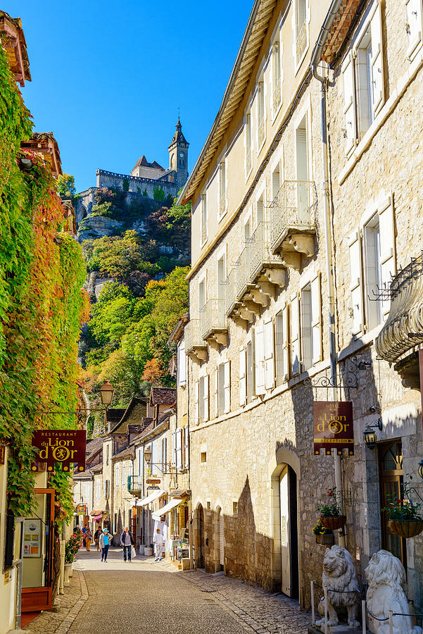 Historic village and castle Rocamadour Photograph by Syolacan