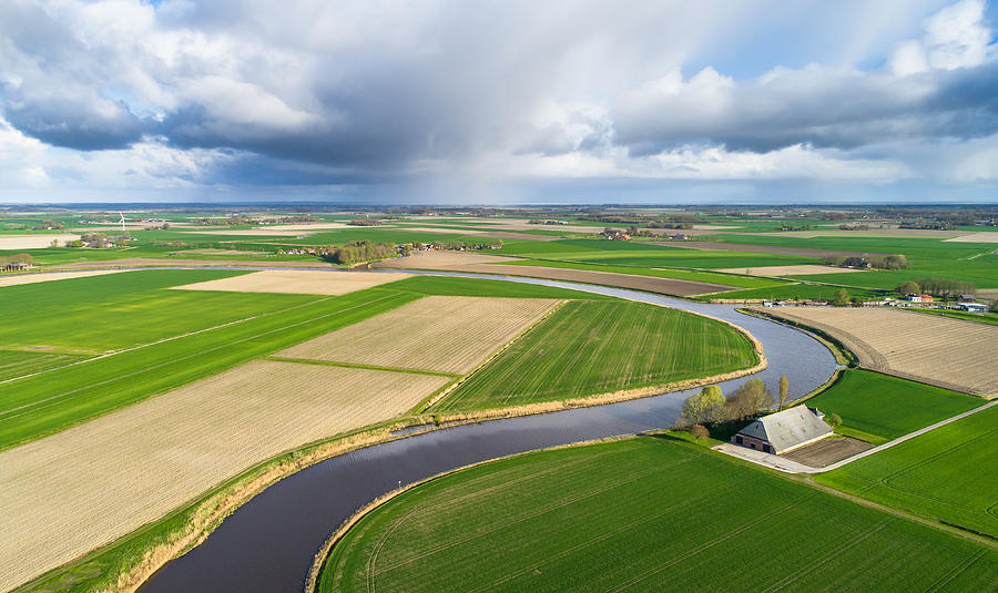 Historical and protected landscape in the Netherlands seen from above Photograph by Daniel Bosma