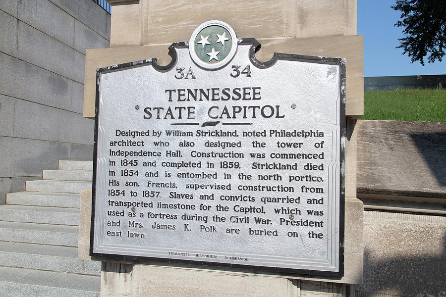 Historical Marker At Tennessee State Capitol Building In Nashville ...