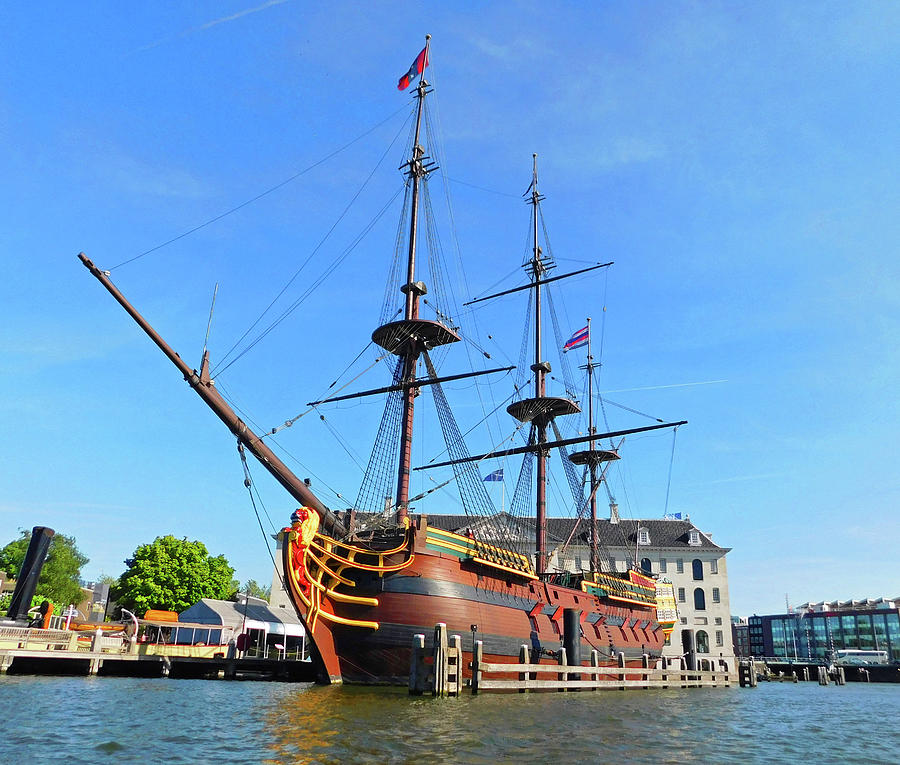 Historical Pirate Ship Amsterdam Photograph by Emmy Marie Vickers | Pixels