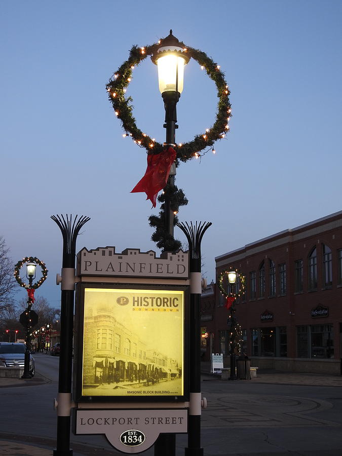 Historical Plainfield Illinois Christmas Photograph by Barbara Ebeling