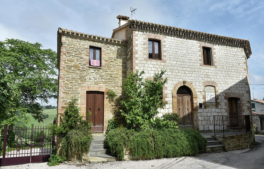 historical residence in the village of Cabernardi in central Italy ,three Photograph by Eleni Kouri