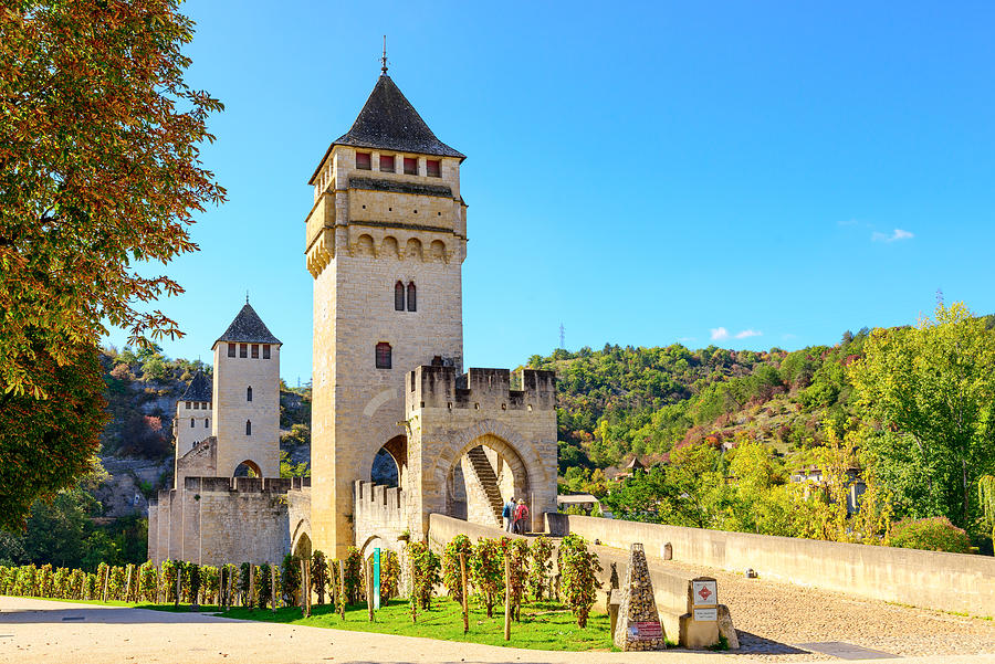 Historical Valentre Bridge of Cahors, France Photograph by Syolacan