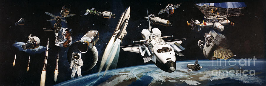 History Of Space Flight Drawing by Granger History Of Space Flight Drawing by Granger