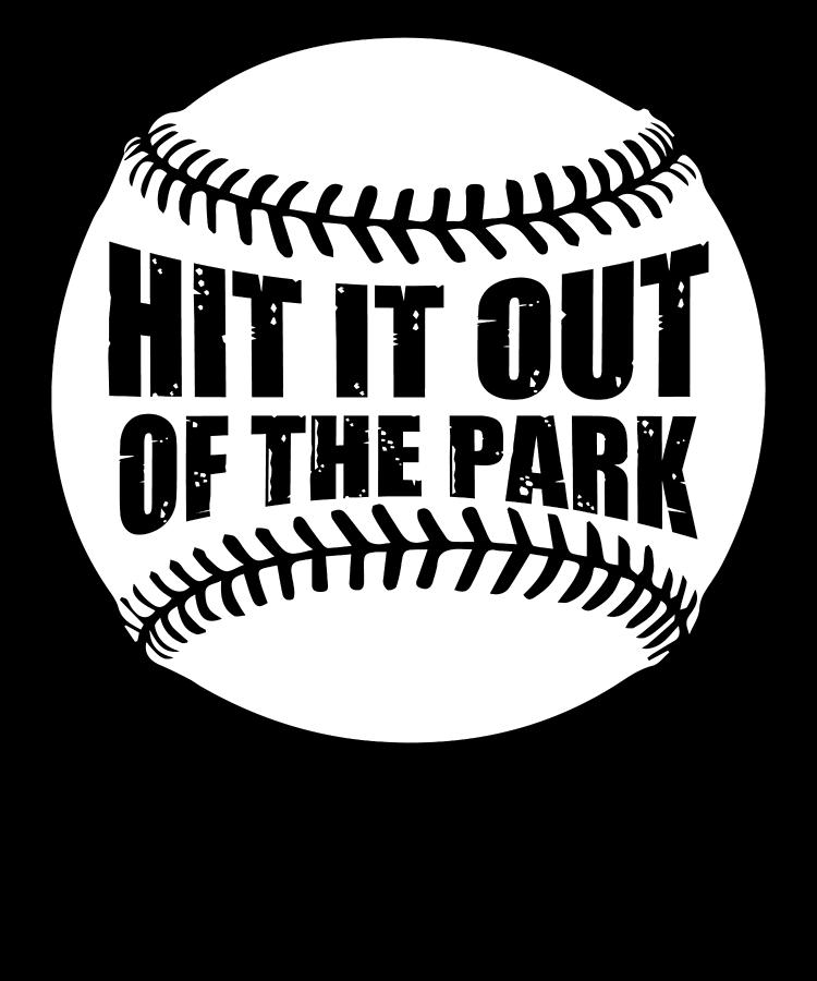 Funny baseball design knock it out park Royalty Free Vector