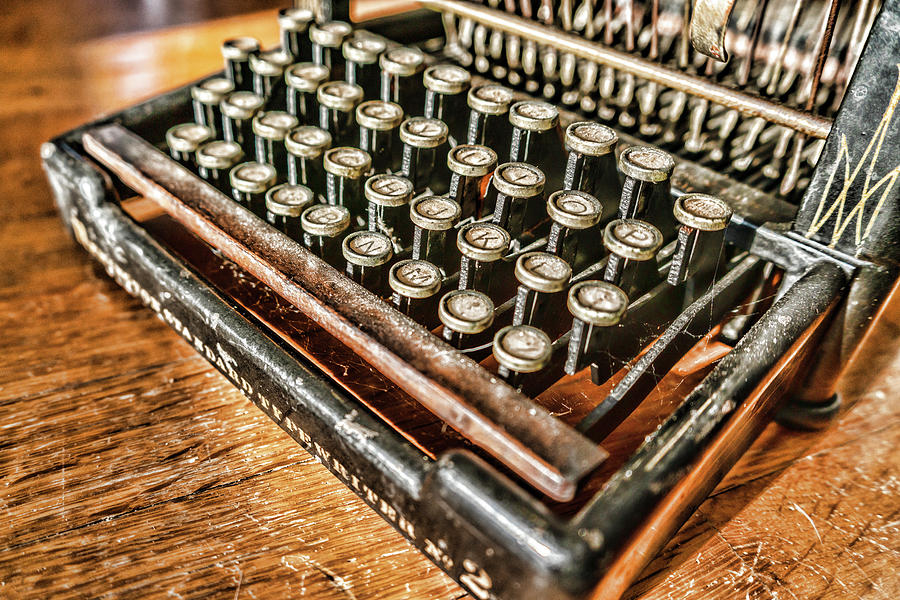 HJKL Antique Typewriter Photograph by Sharon Popek