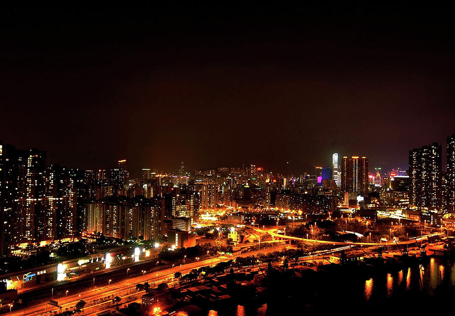 Hong Kong Photograph - HK08-City at Night by Clement Tsang