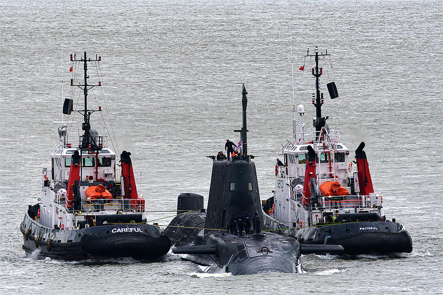 HMS Audacious and escort Photograph by Chris Day