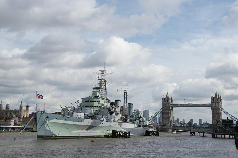 HMS Belfast and Tower Bridge, London Photograph by Avenue Des Images HMS Belfast and Tower Bridge, London Photograph by Avenue Des Images