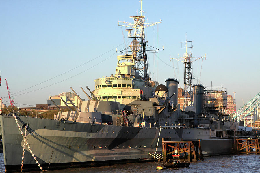 HMS Belfast on the Thames Photograph by Aidan Moran