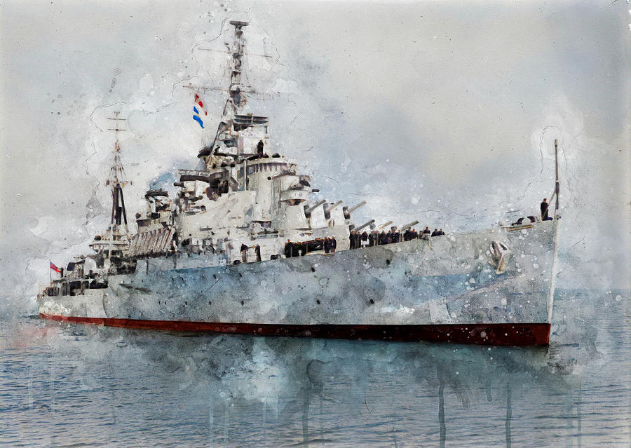HMS Bermuda 1941 Digital Art by Geir Rosset