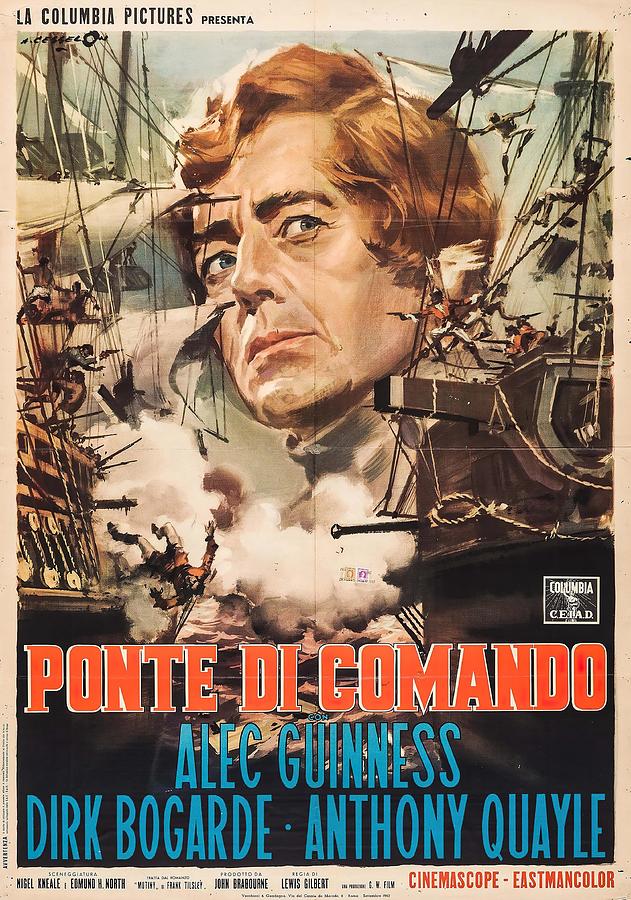 Alec Guinness Mixed Media - HMS Defiant, 1962 - art by Angelo Cesselon by Movie World Posters