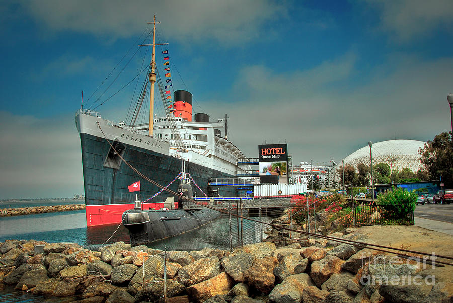 HMS Queen Mary Ship Hotel  Photograph by David Zanzinger