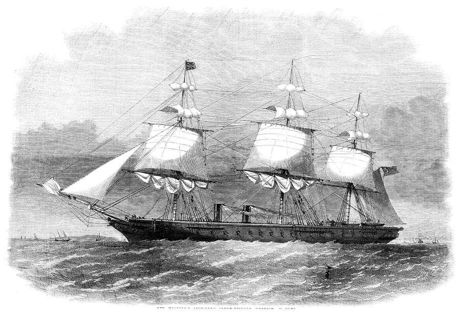 HMS Warrior Drawing by Duncan1890