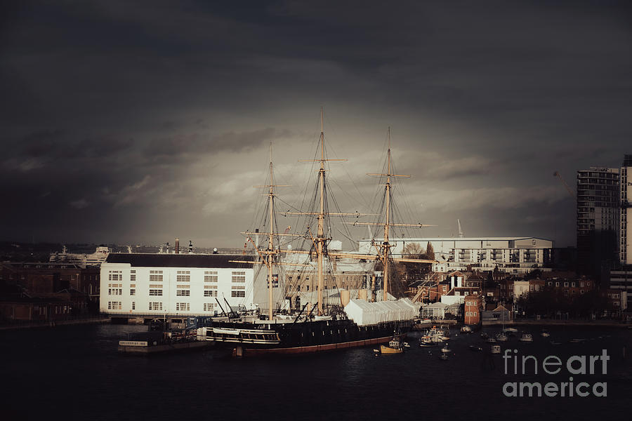HMS Warrior in the Portsmouth Historic Dockyard Photograph by Peter Noyce