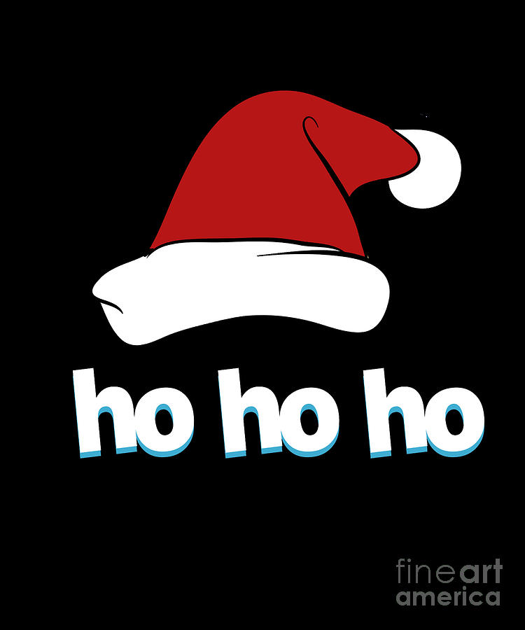 Santa Claus Digital Art - Ho Ho Ho Santa Claus Hat Xmas Christmas Vibes by Thomas Larch