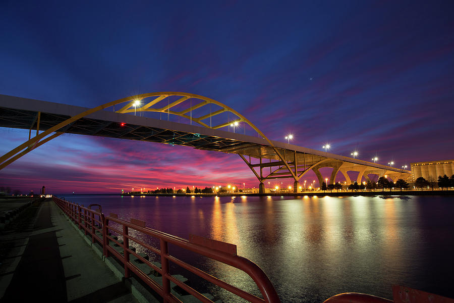 Hoan Bridge Milwaukee Photograph by John Karpinsky - Fine Art America