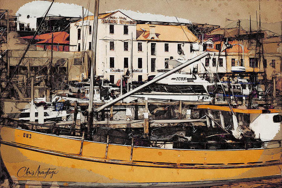 Hobart Docks Digital Art by Chris Armytage