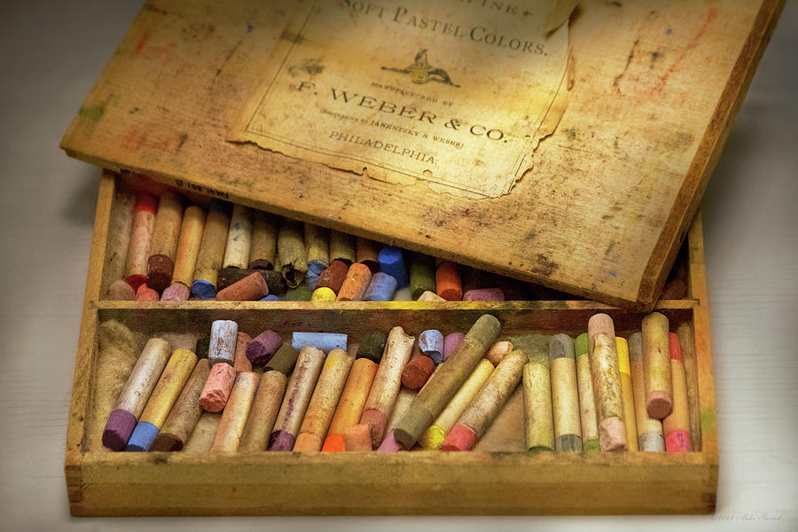 Hobby - Artist - A box of pastels Photograph by Mike Savad