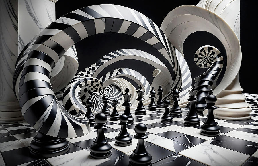 Hobby - Chess - Spiral to victory Photograph by Mike Savad