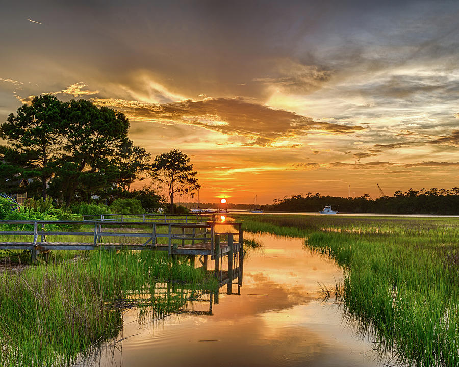 Hobcaw Sunset Photograph by Jim Miller Hobcaw Sunset Photograph by Jim Miller