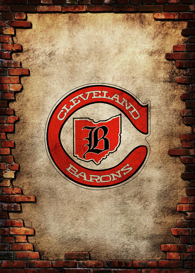 Hockey Brick Cleveland Barons NHL Drawing by Leith Huber - Pixels