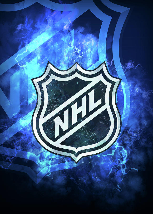 Hockey Lighting Blue Edmonton Oilers Drawing by Leith Huber - Pixels