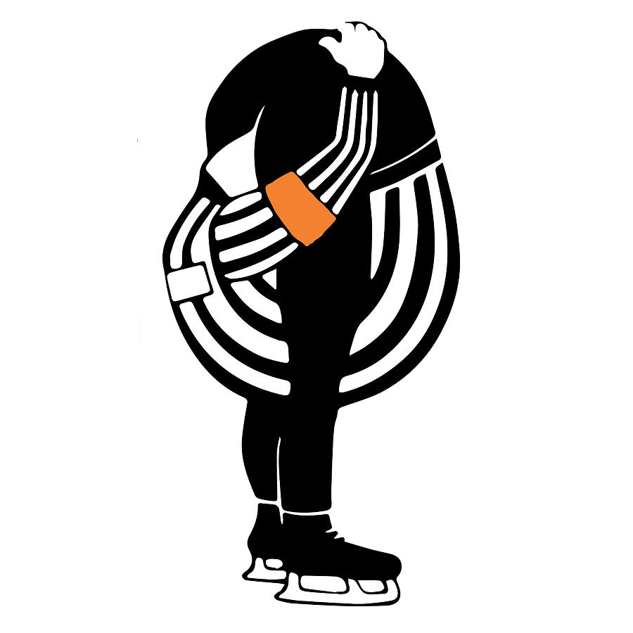 Hockey Ref Head in Butt Painting by Big 88 Artworks - Fine Art America