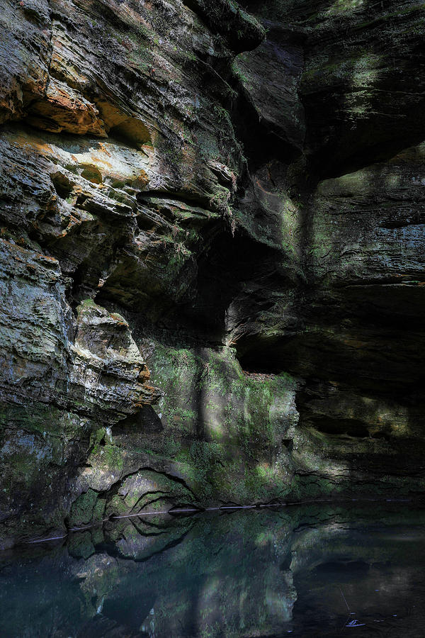 Hocking Hills Cave Reflection Photograph by Dan Sproul