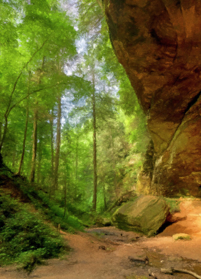 Hocking Hills Ohio Ash Cave Painting Painting by Dan Sproul - Fine Art ...