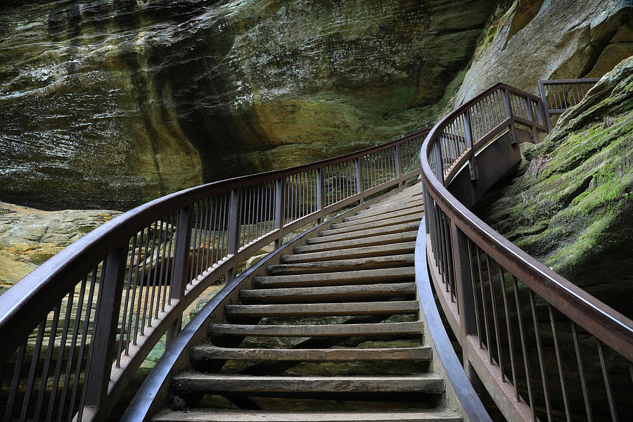 Hocking Hills Steps Photograph by Dan Sproul