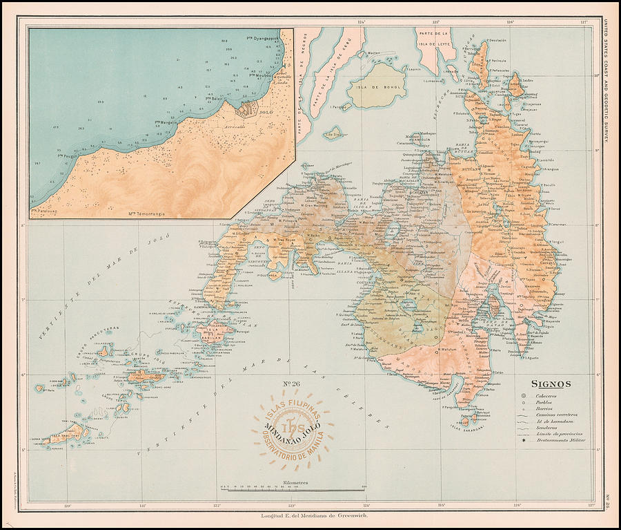 Hoen Co. Title Mindanao Jolo 1899 Drawing by Hoen Co - Fine Art America