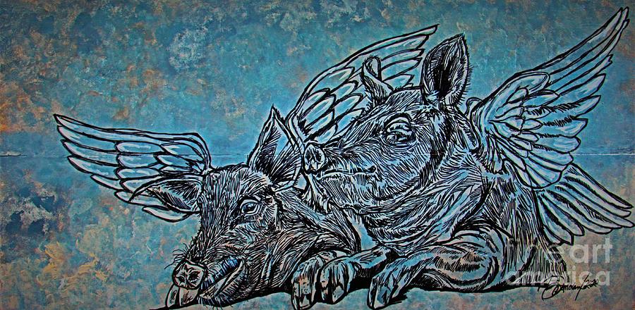 Hog Heaven Painting by Barbara Donovan
