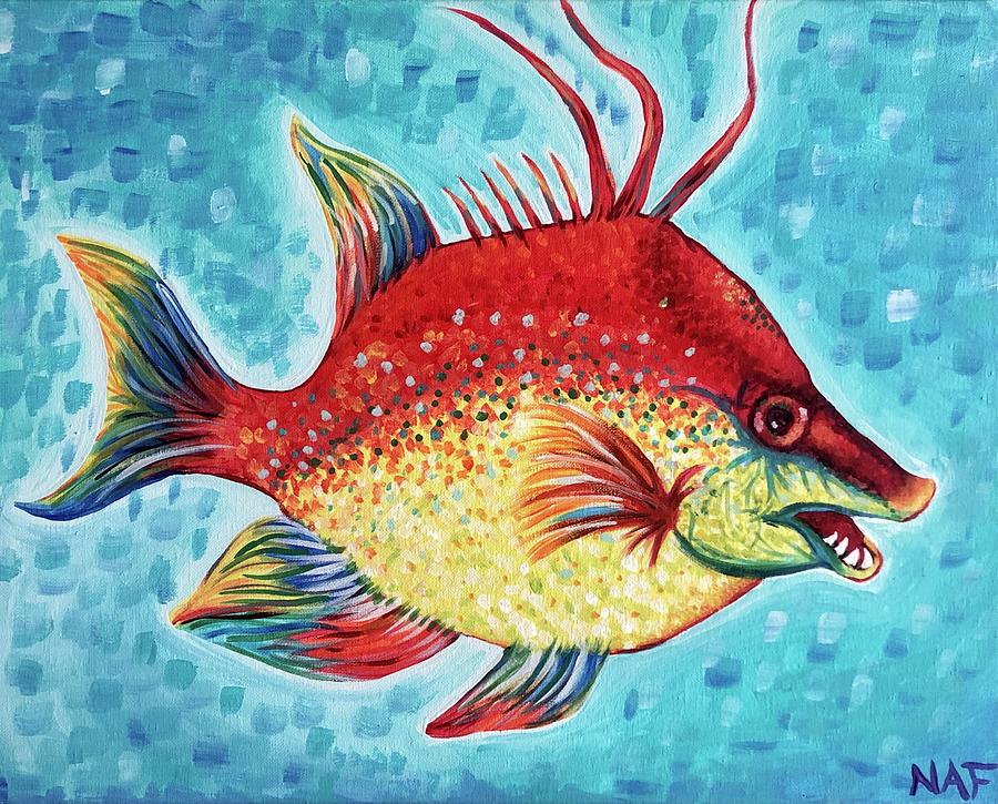 Hogfish Painting by Nicole Fulwiler - Fine Art America