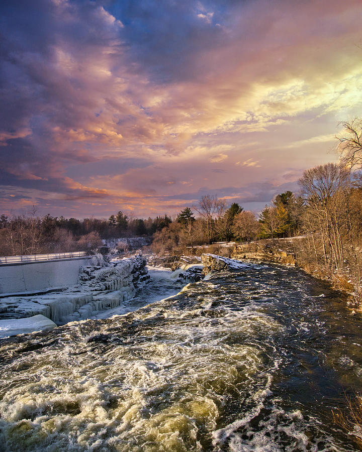 Hog's Back Falls Winter Landscape Photograph by Frederick Belin - Pixels