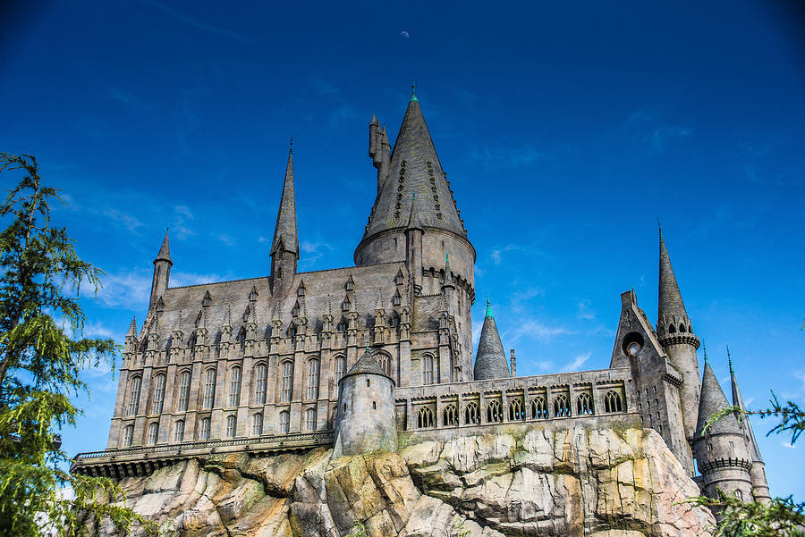 Harry Potter Photograph - Hogwarts Daylight Moon by Matthew Nelson