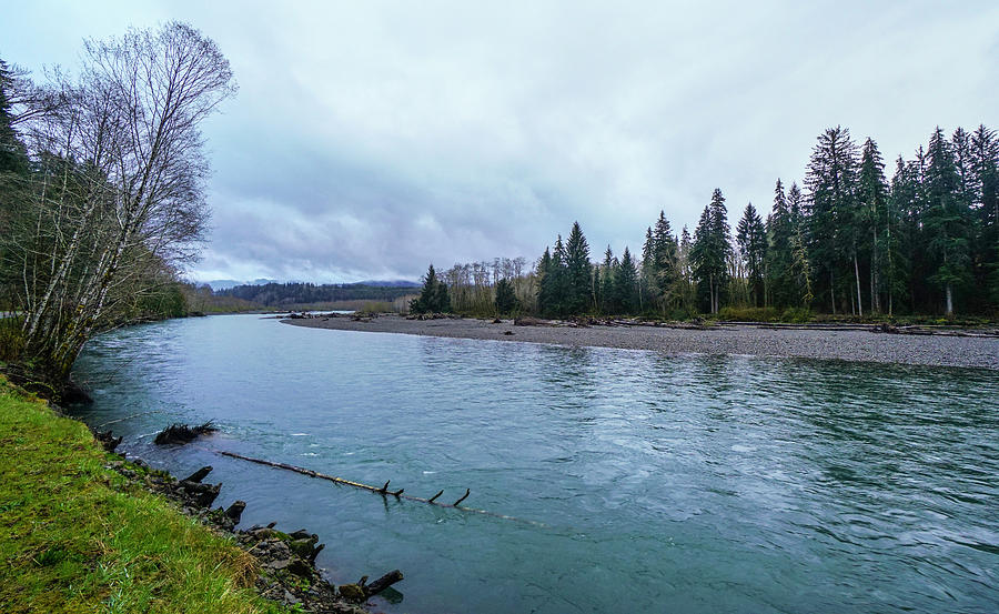 Hoh River at Hoh Rain Forest in Washington Photograph by Erik Lattwein