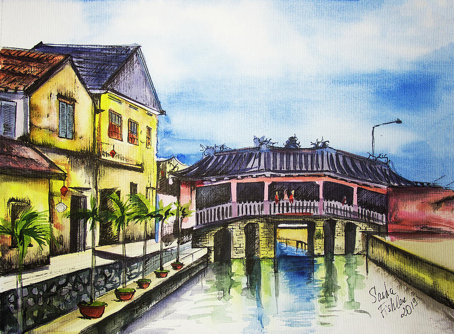 Hoi An Japanse Bridge Painting by Sasha Fishler - Fine Art America