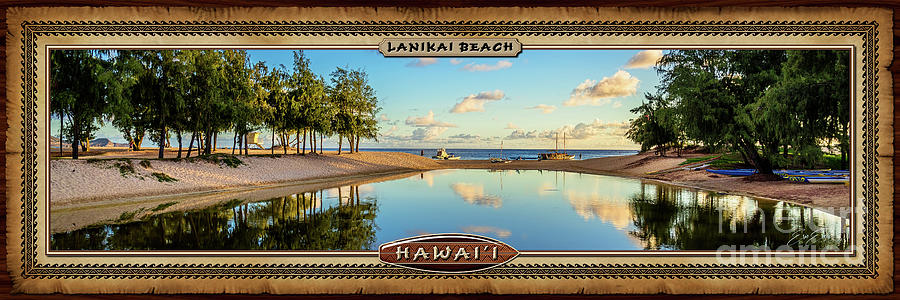 Hokulea Docked at Kailua Beach Park Hawaiian Style Panoramic Photograph Photograph by Aloha Art