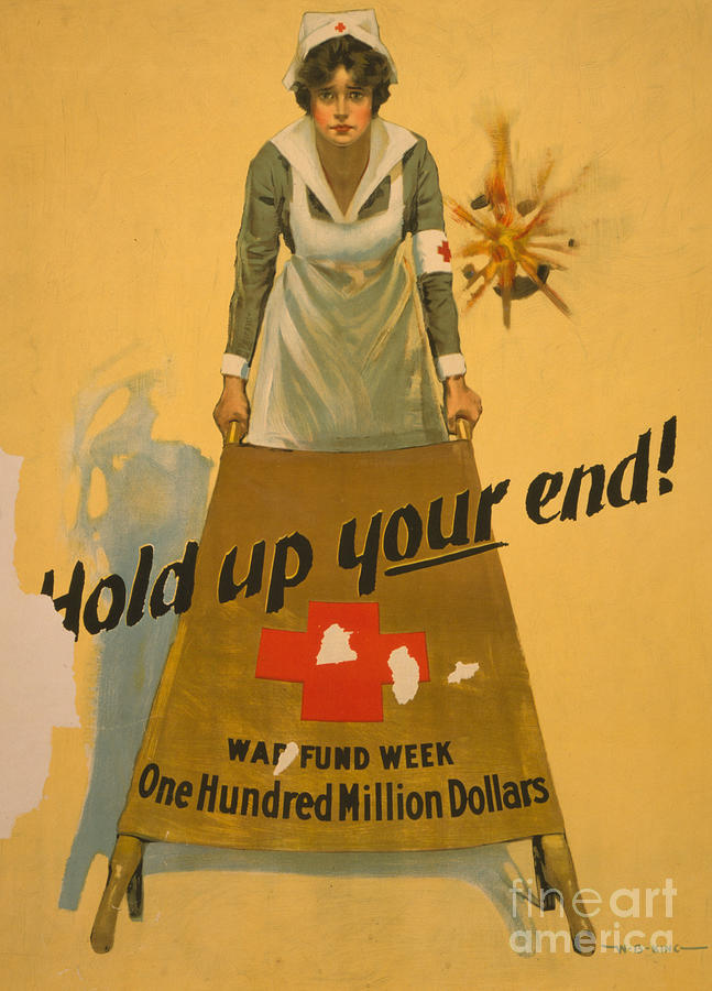 Hold up your end, War fund week, one hundred million dollars, 1918 Painting by American School