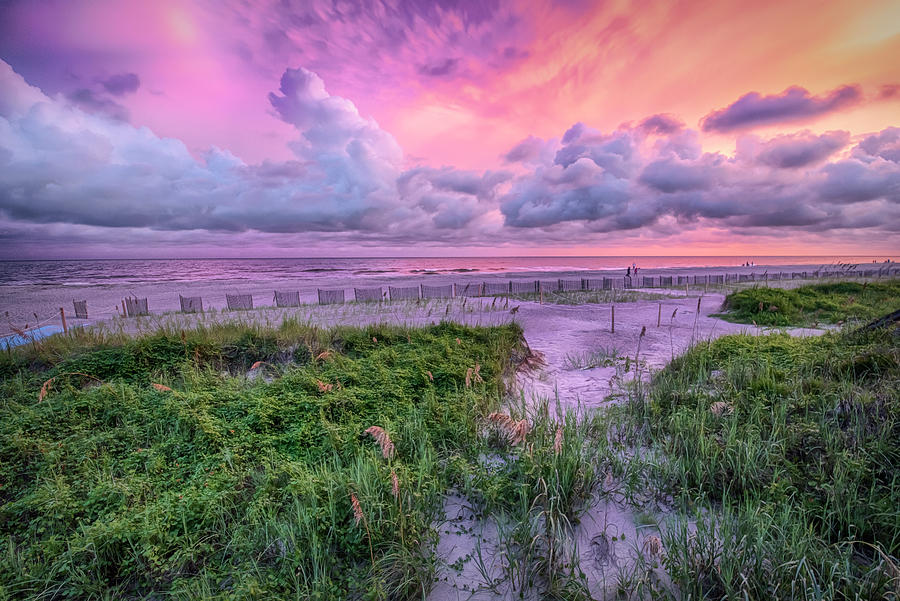 Holden Beach North Carolina Purple Sunset #3454 Photograph by Susan Yerry