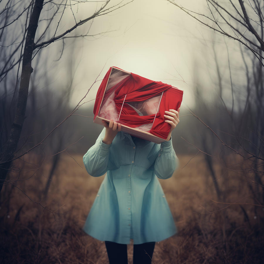Holding a Box in the Woods Digital Art by YoPedro