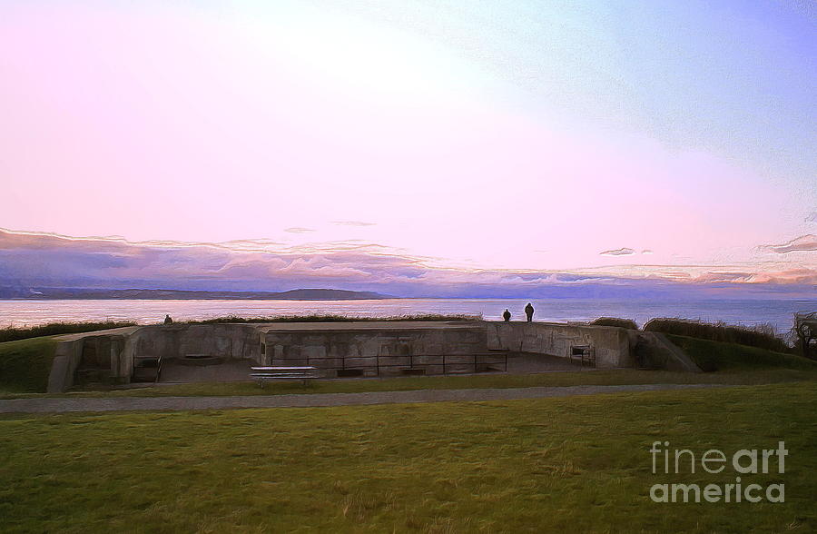 Holding Down the Fort at Sunset at Fort Casey Photograph by Sea Change Vibes