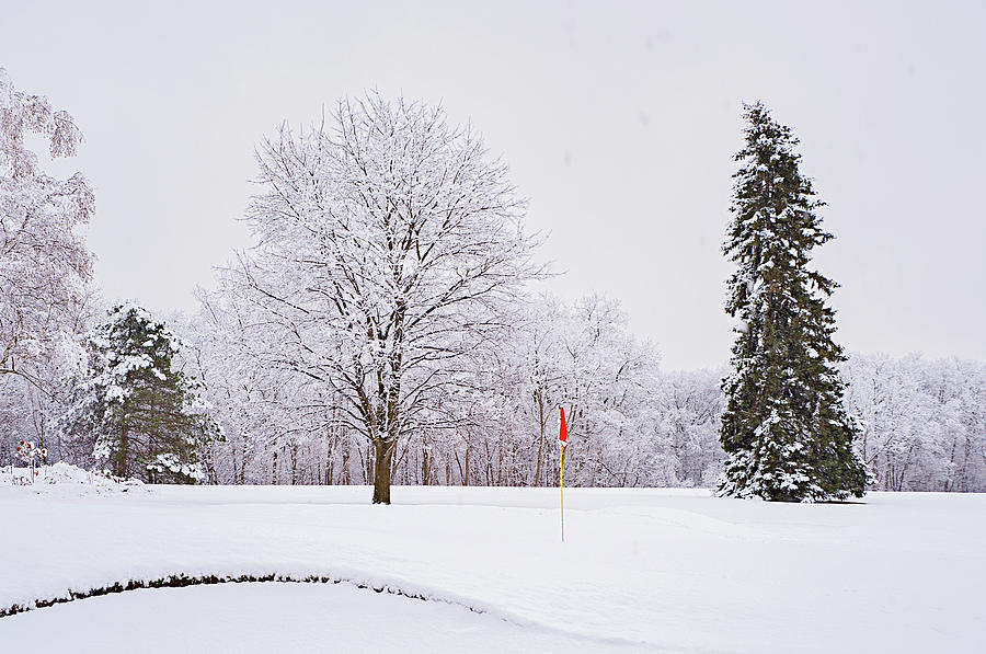 Hole 18 in Winter 2 Photograph by Jill Love