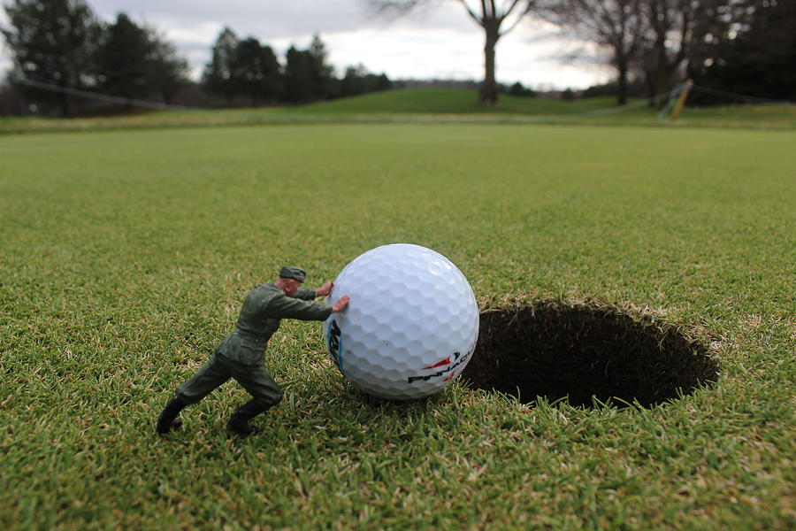 Hole in One Photograph by Army Men Around the House