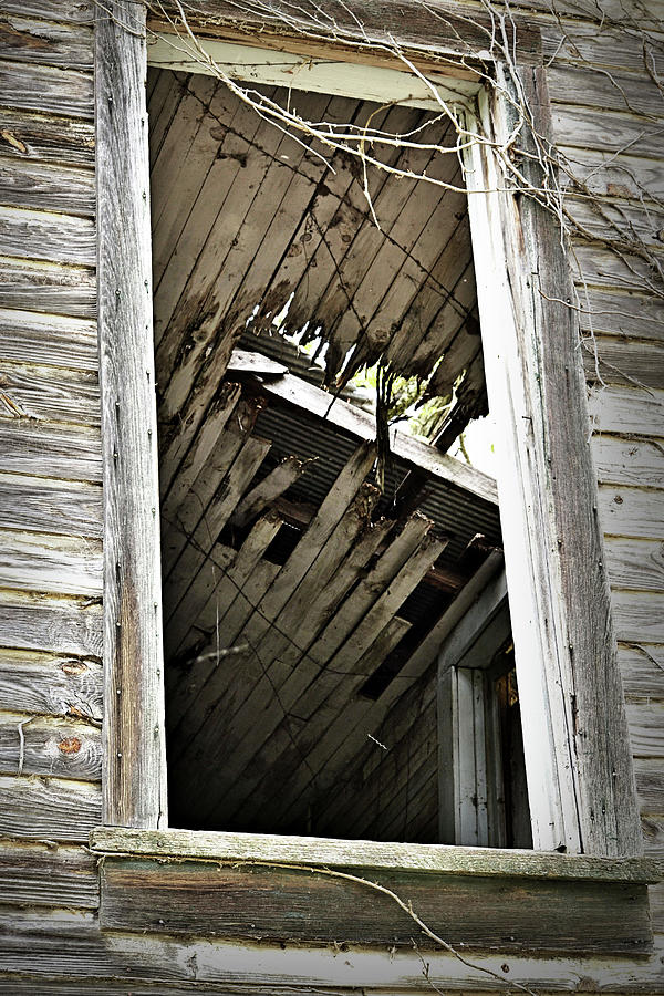 Ghost Town - Hole in the Roof  Photograph by Nadalyn Larsen