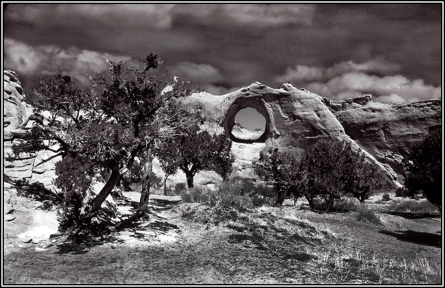 Hole in the Wall Monochrome Photograph by Wayne King