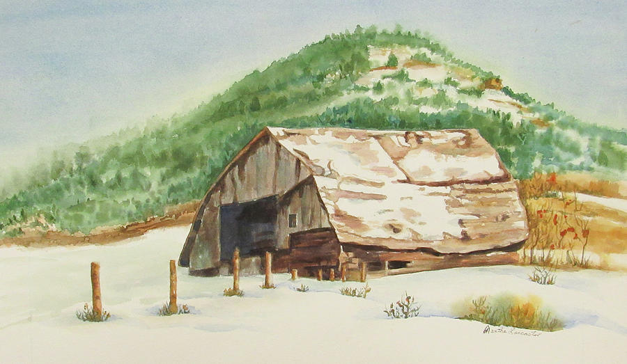Holey Old Barn Painting by Martha Lancaster