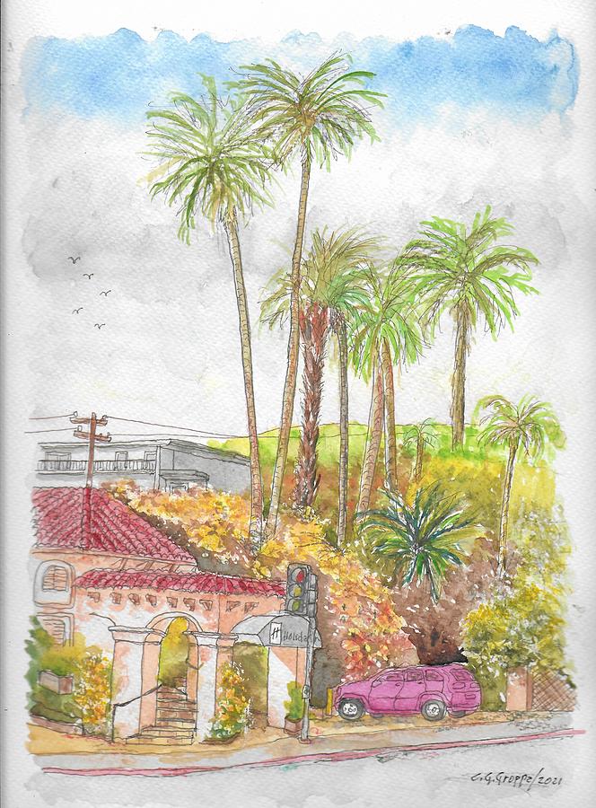 Holidady Inn in Laguna Beach, California Painting by Carlos G Groppa