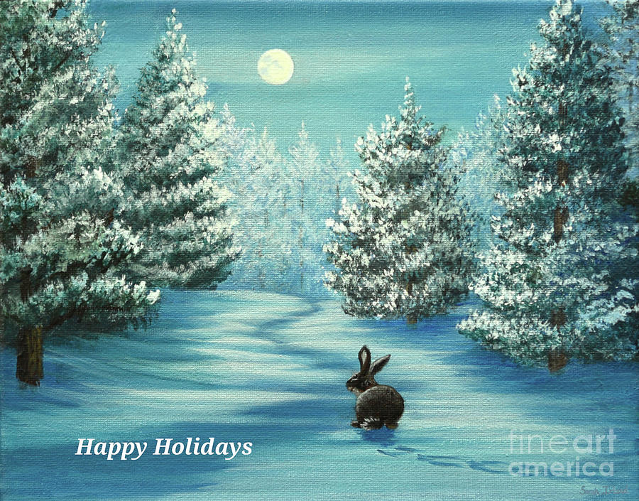 Happy Holidays - Moonlighting Painting by Sarah Irland